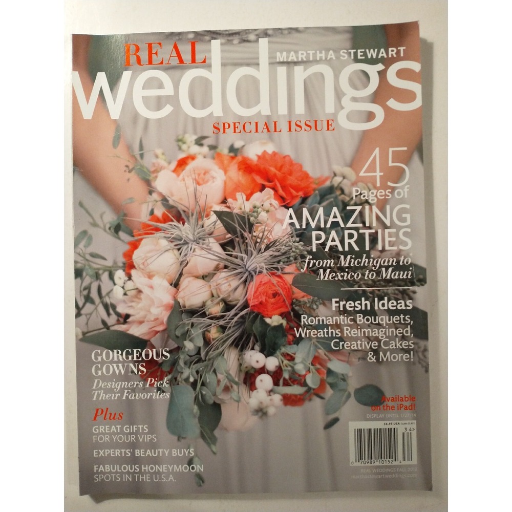 Martha Stewart Real Weddings Fall 2013 Special Issue Magazine Bridal Inspiration